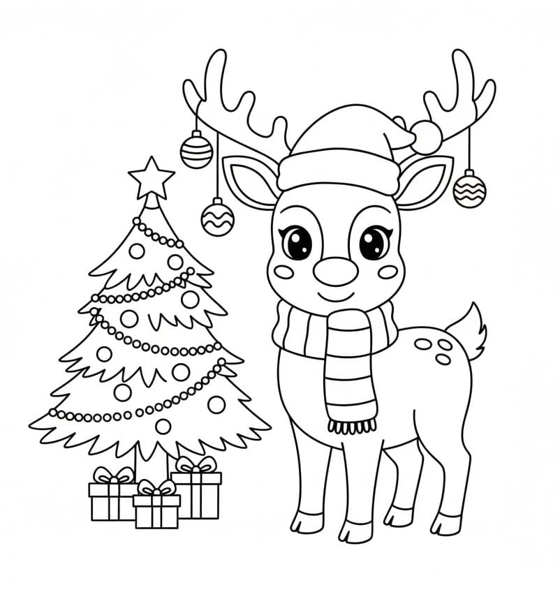 Juledyr fargelegging