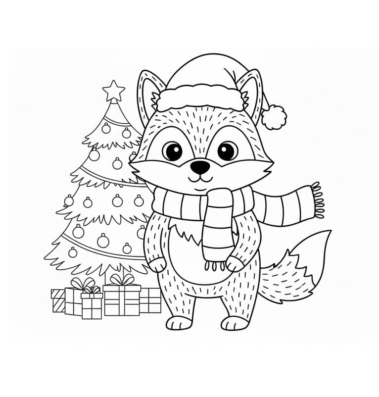 Jule Dyr Ulv fargelegging