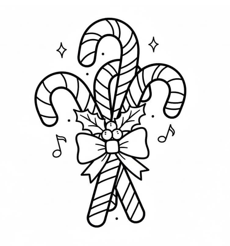 Jule-sukkerstenger fargelegging