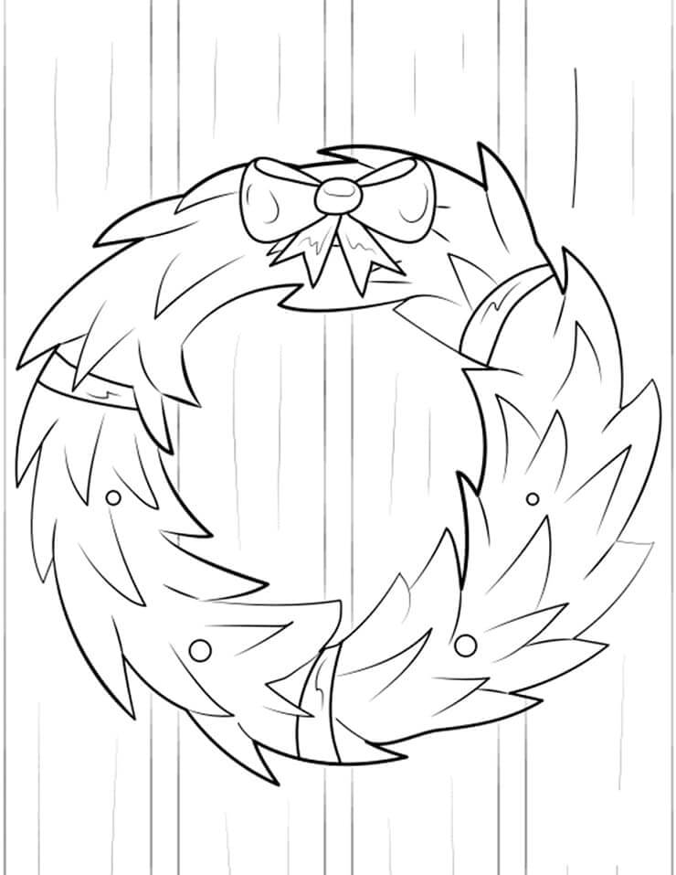 Julekrans Bilde fargelegging