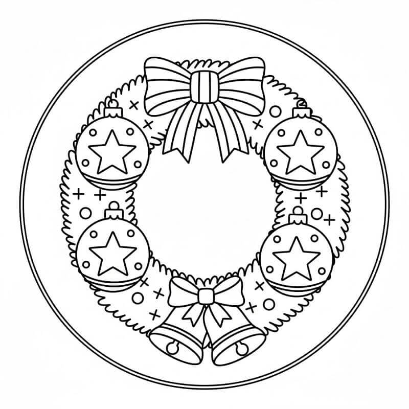 Julekrans Uten Kostnad fargelegging