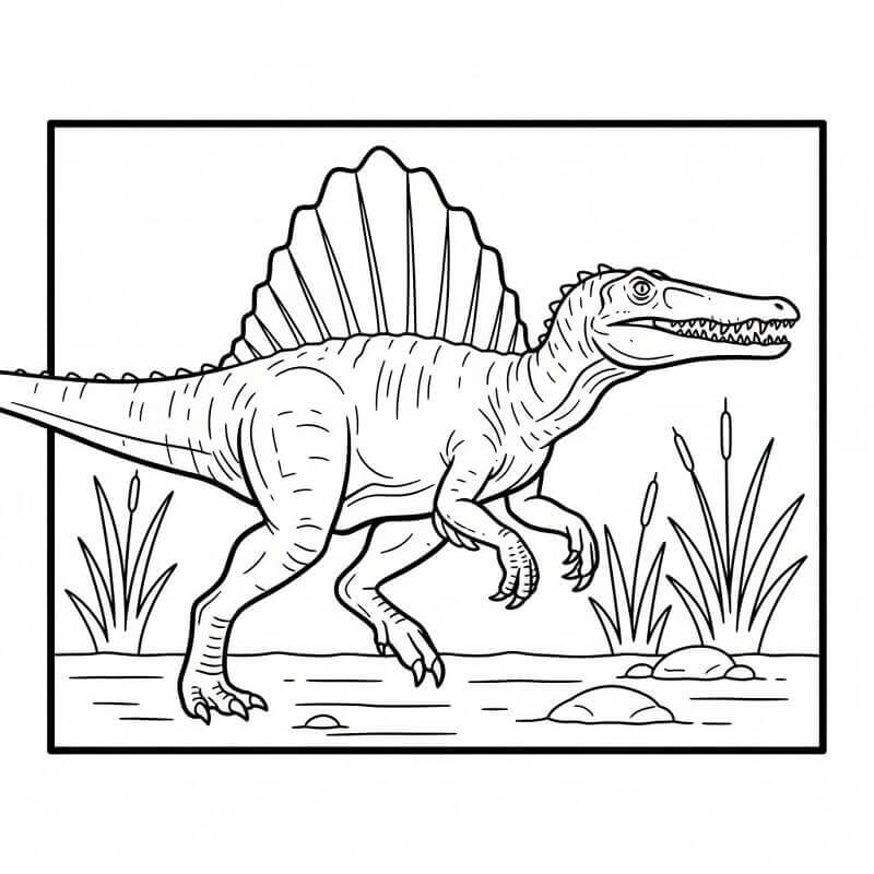 Kjempekul Spinosaurus fargelegging