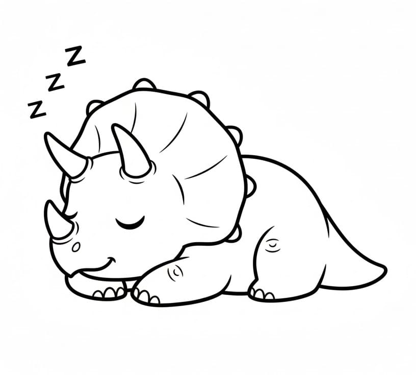 Kjempekul Triceratops fargelegging