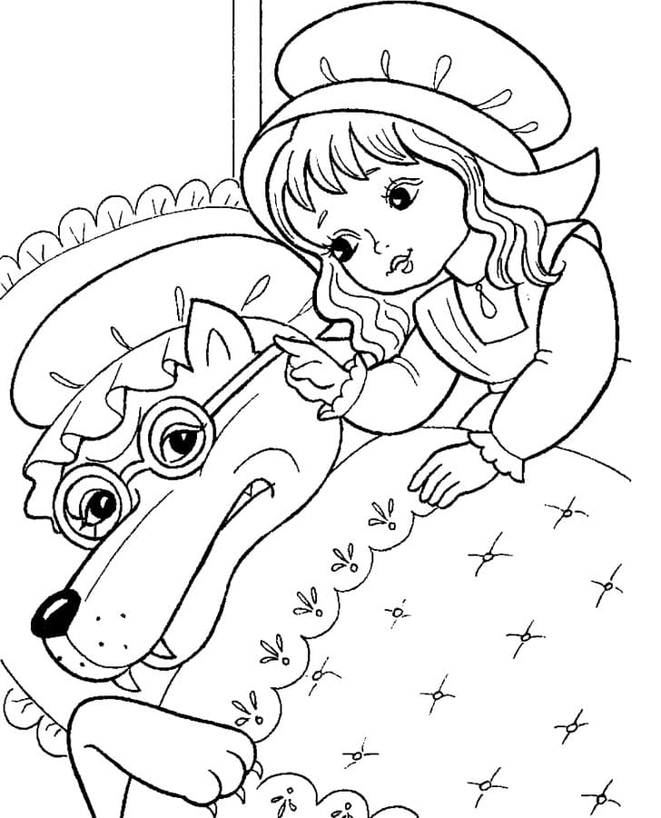 Lett Rødhette fargelegging