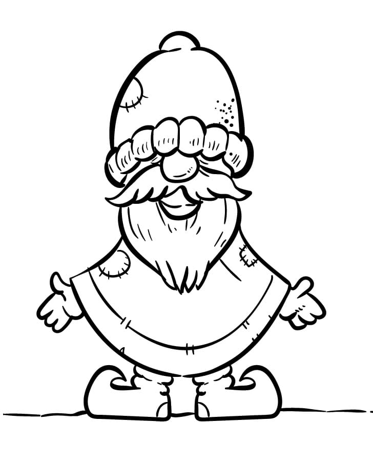 Lille gnom fargelegging