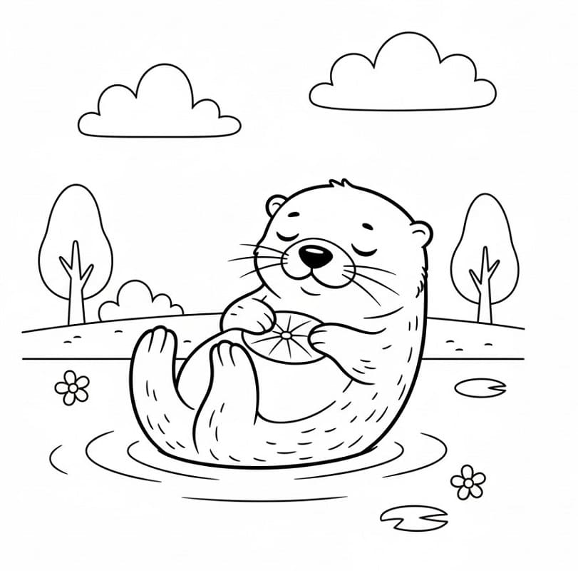 Liten Oter fargelegging