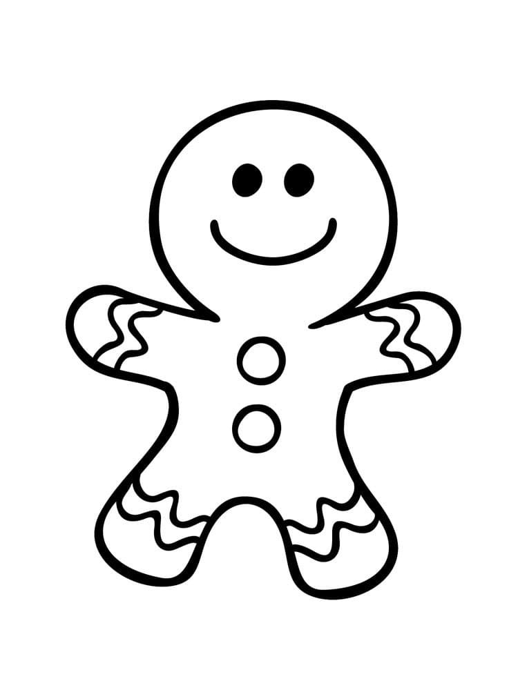 Liten pepperkakemann fargelegging