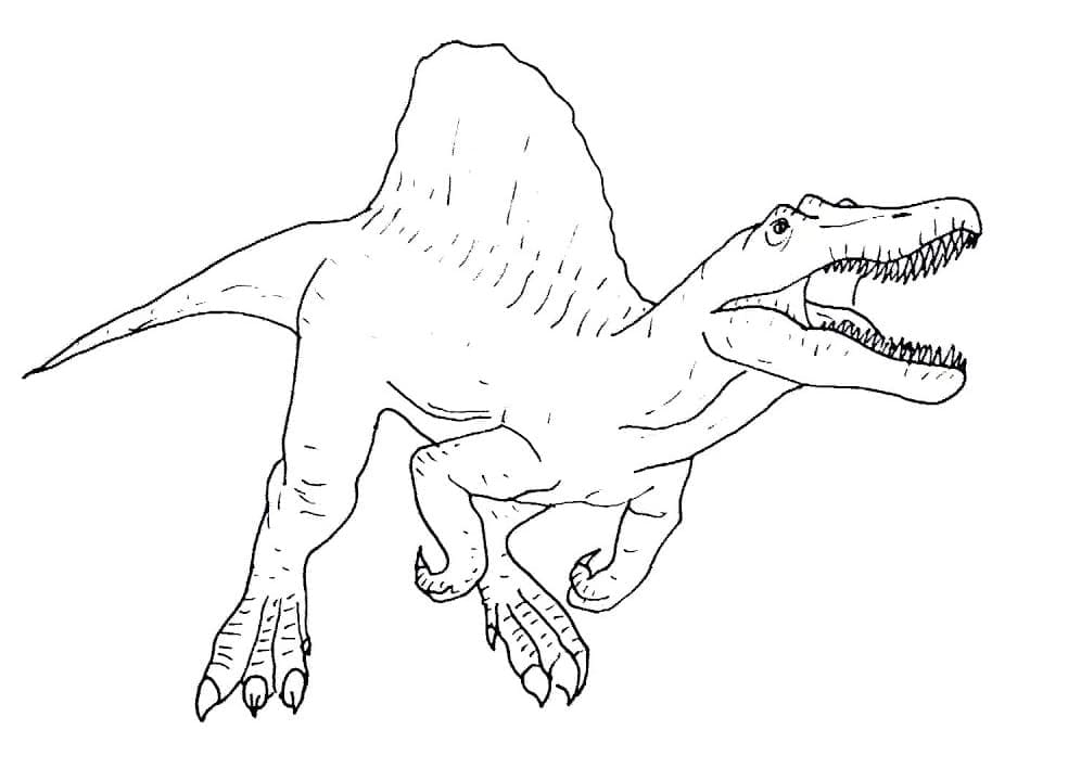 Løpende Spinosaurus fargelegging