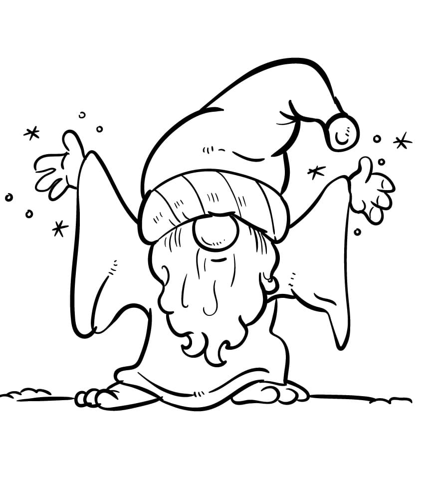 Magisk gnom fargelegging