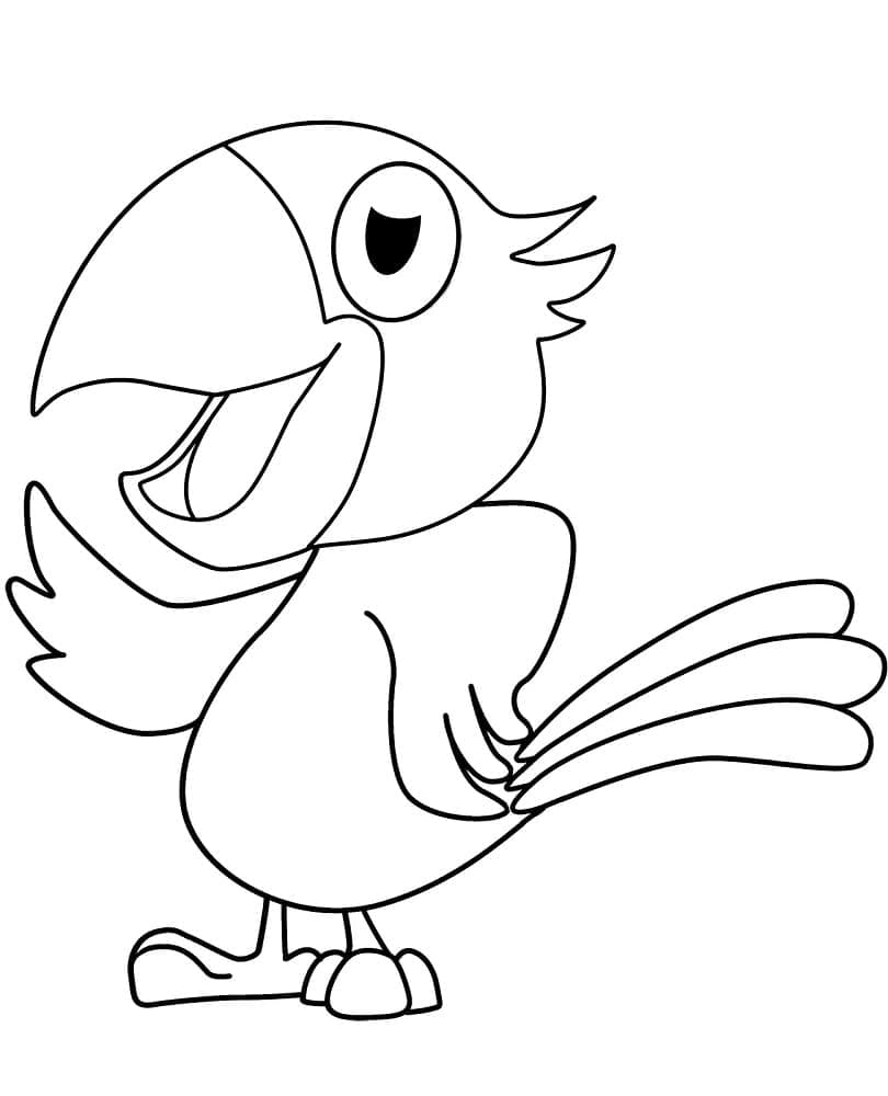 Morsom papegøye fargelegging