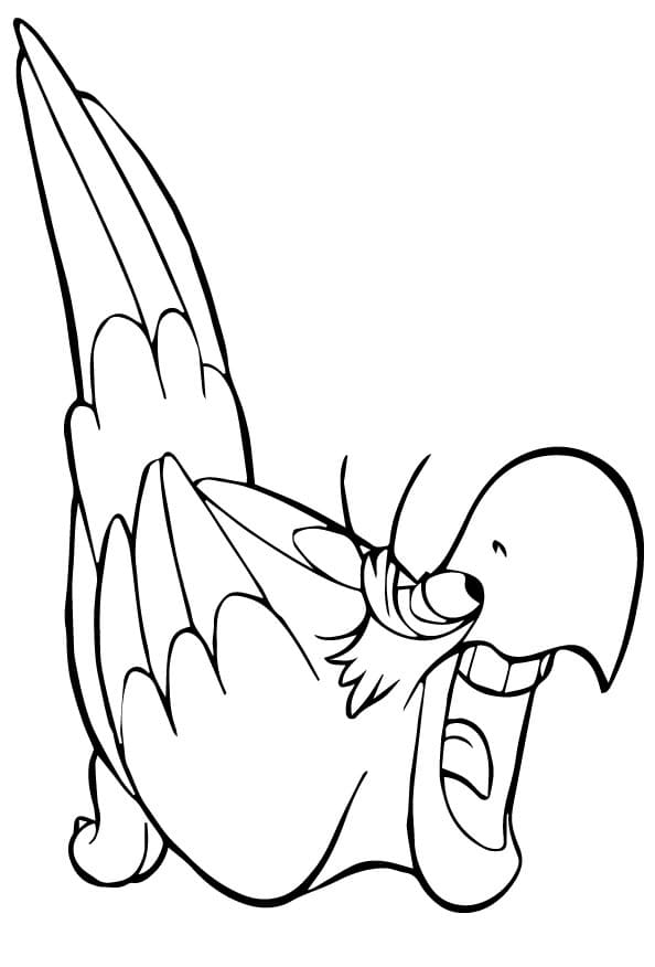 Morsom tegneseriepapegøye fargelegging