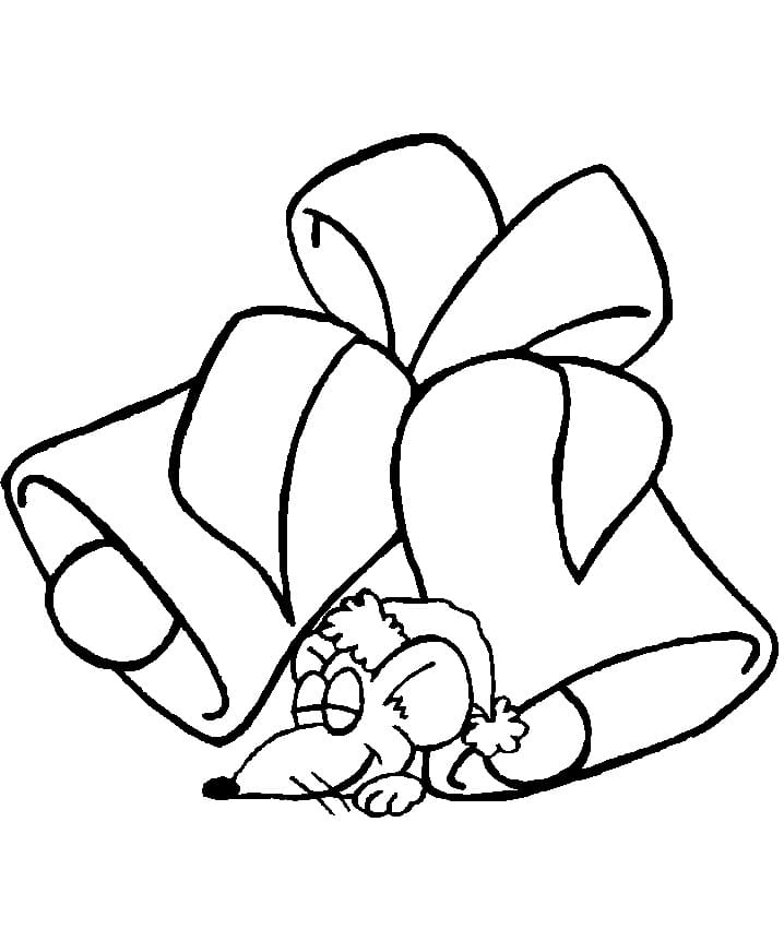 Mus og Juleklokker fargelegging