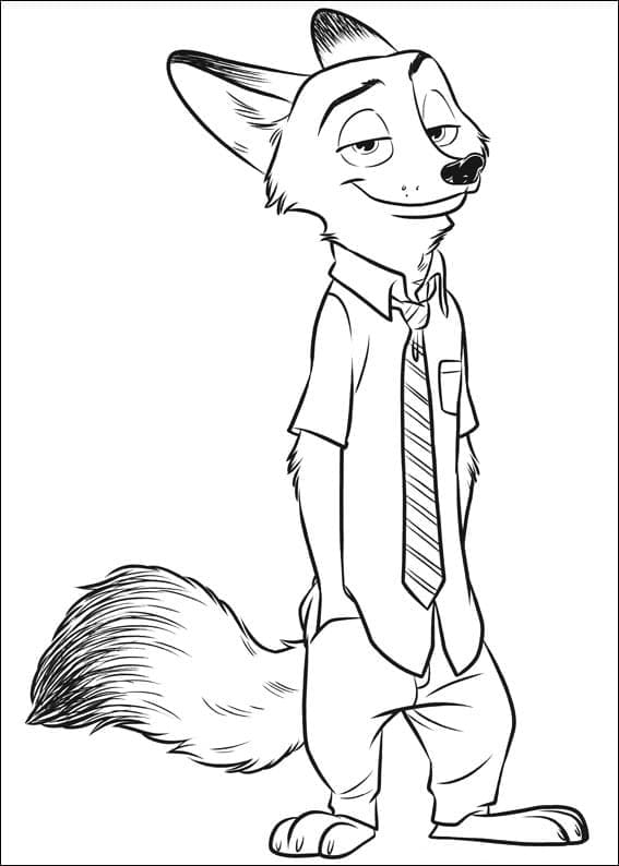 Nick Wilde Zootropolis fargelegging