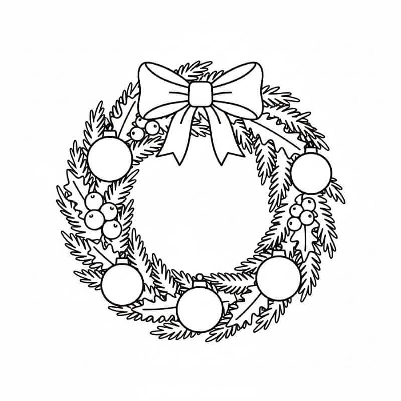 Nydelig Julekrans fargelegging