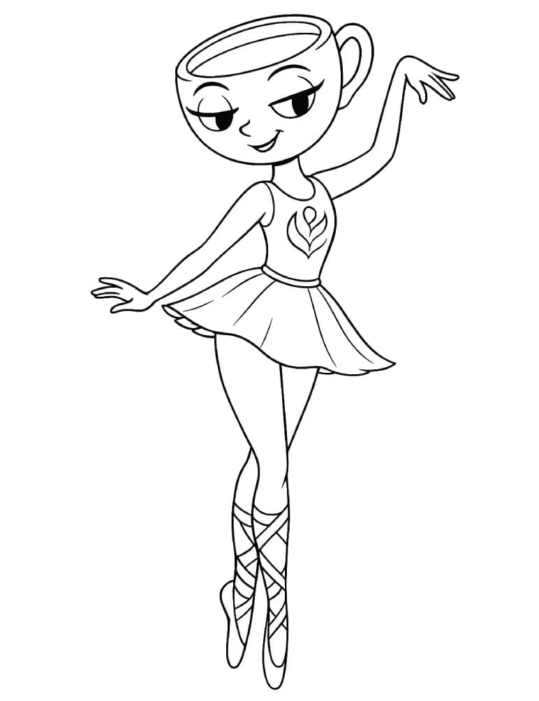 Nydelig ballerina cappuccina fargelegging