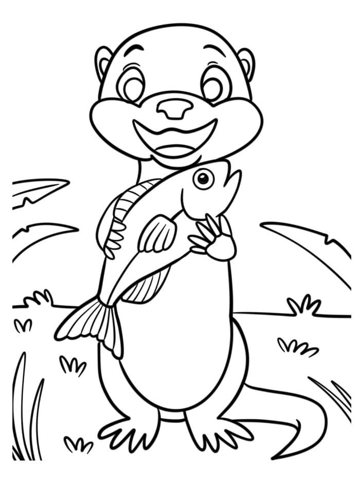 Oter Gratis Utskriftbar fargelegging