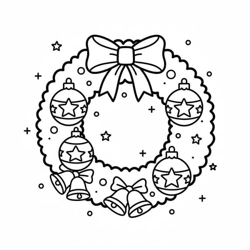 Pen Julekrans fargelegging