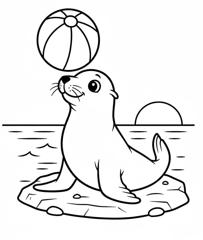 Pen Sjøløve fargelegging