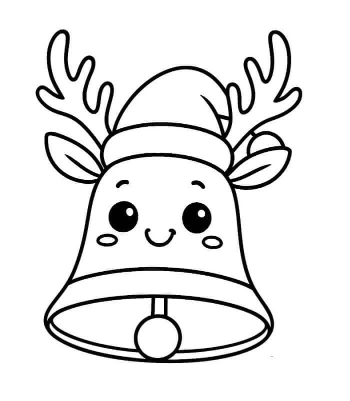 Reinsdyr med Juleklokke fargelegging