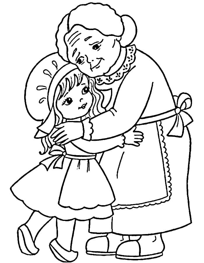 Rødhette og ulven 3 fargelegging