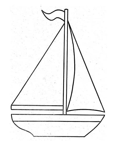 Seilbåt for 6-åringer fargelegging