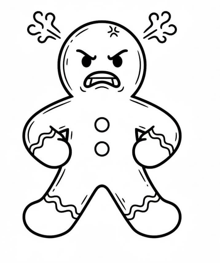 Sinna pepperkakemann fargelegging