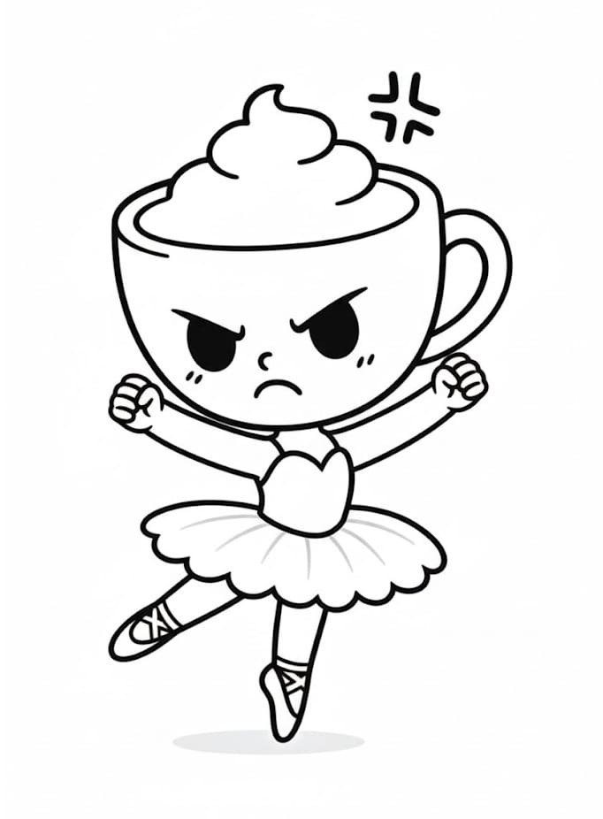 Sint ballerina cappuccina fargelegging