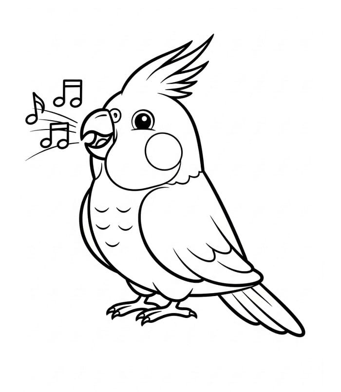 Sjarmerende papegøye fargelegging