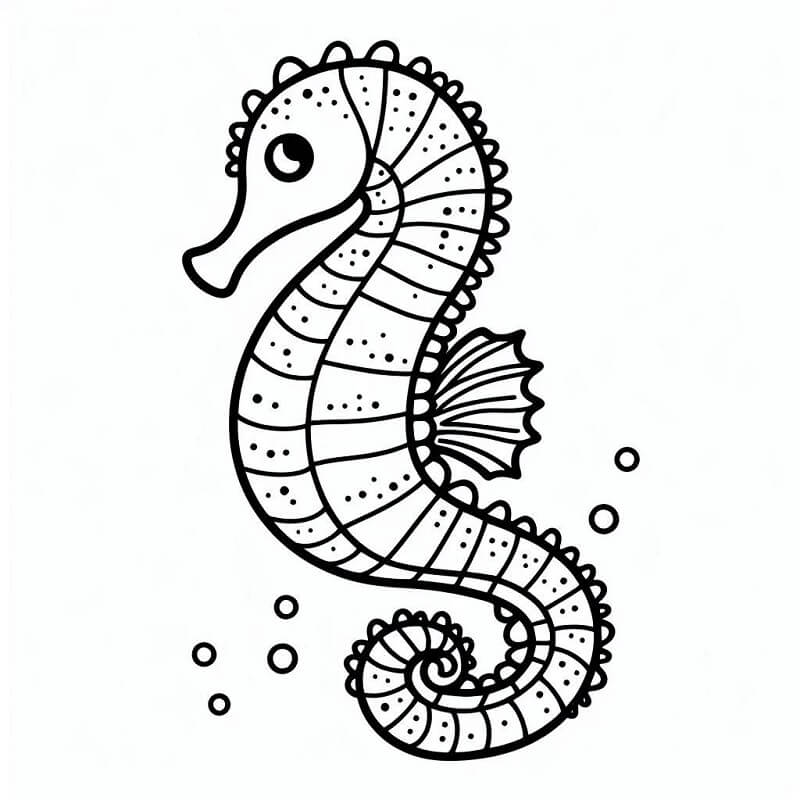Sjøhest Gratis Bilde fargelegging