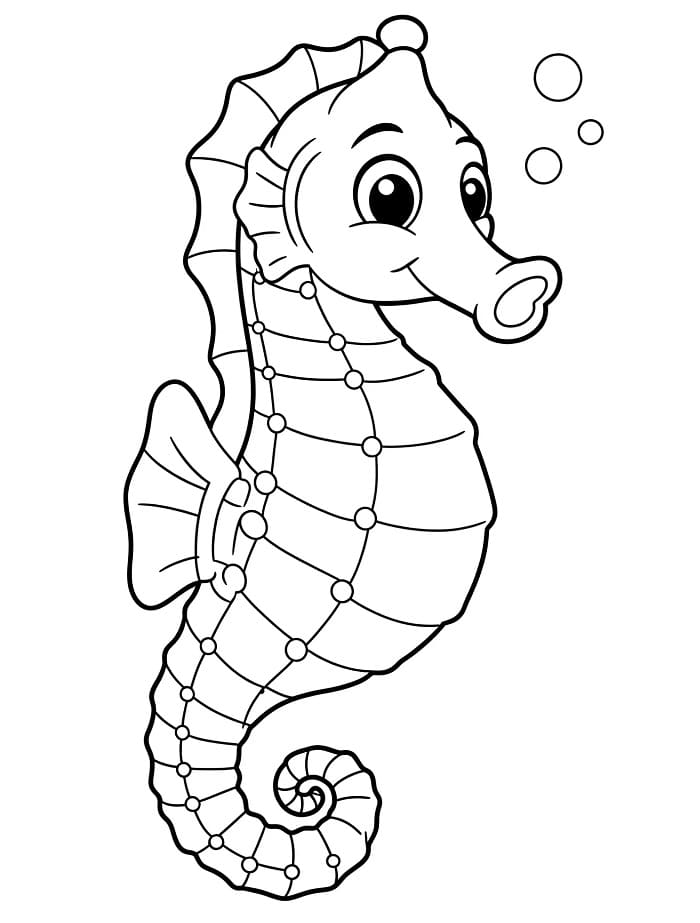 Sjøhest Gratis fargelegging