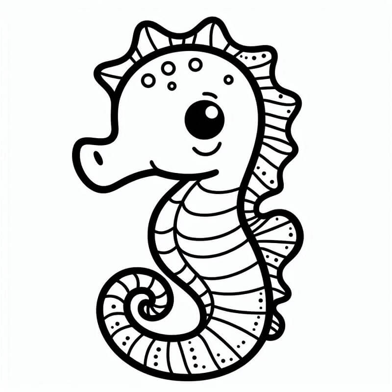 Sjøhest Utskriftbart Bilde fargelegging