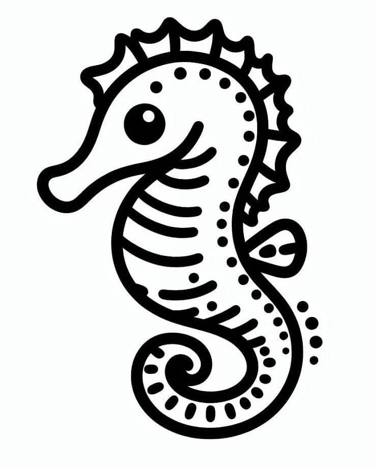 Sjøhest å Skrive ut fargelegging