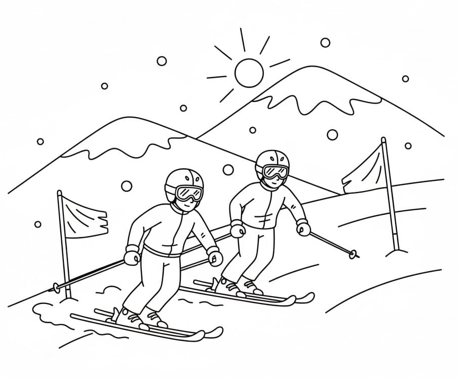 Skikonkurranse fargelegging