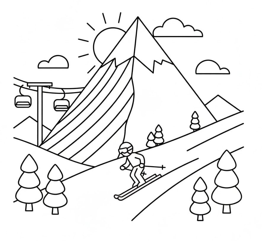 Skispill fargelegging