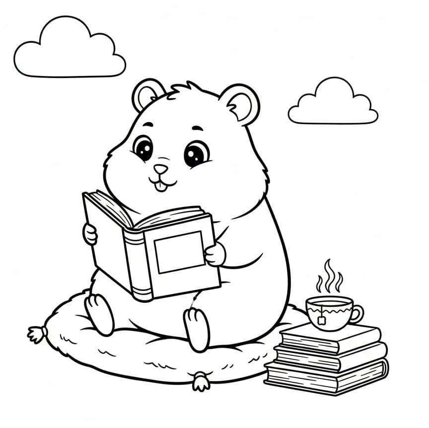 Skriv ut Hamster fargelegging