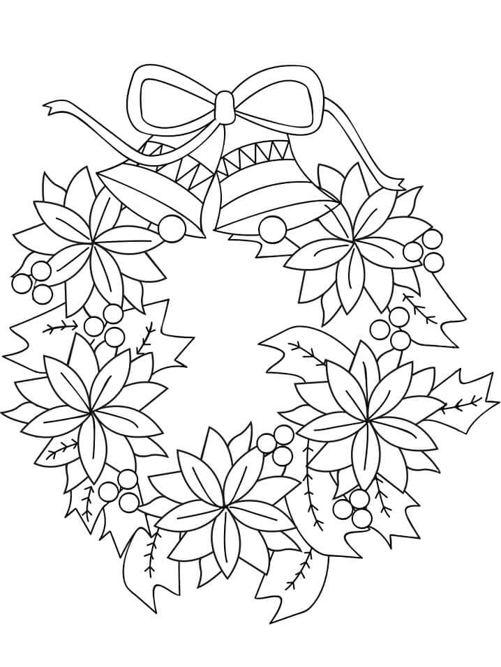 Skriv ut Julekrans fargelegging