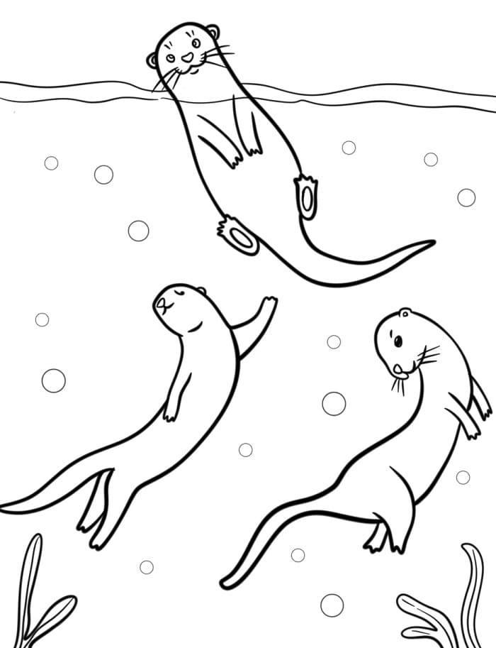 Skriv ut Oter fargelegging