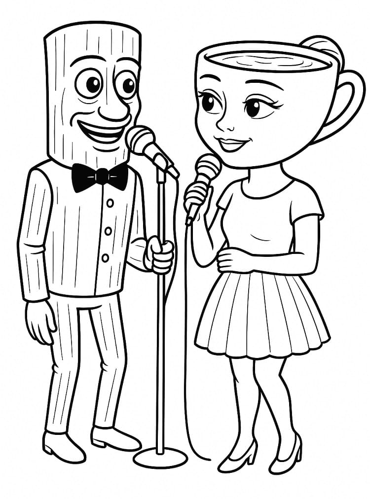 Skriv ut ballerina cappuccina fargelegging