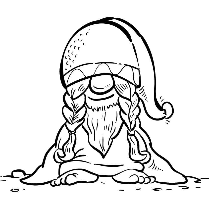 Smilende gnom fargelegging