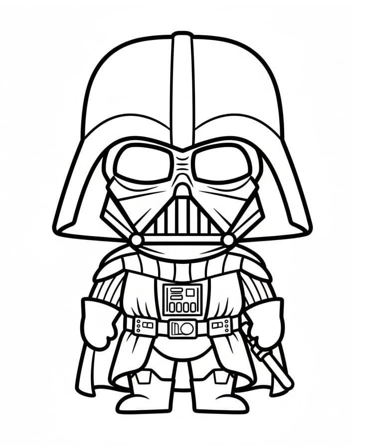 Søt Darth Vader fargelegging