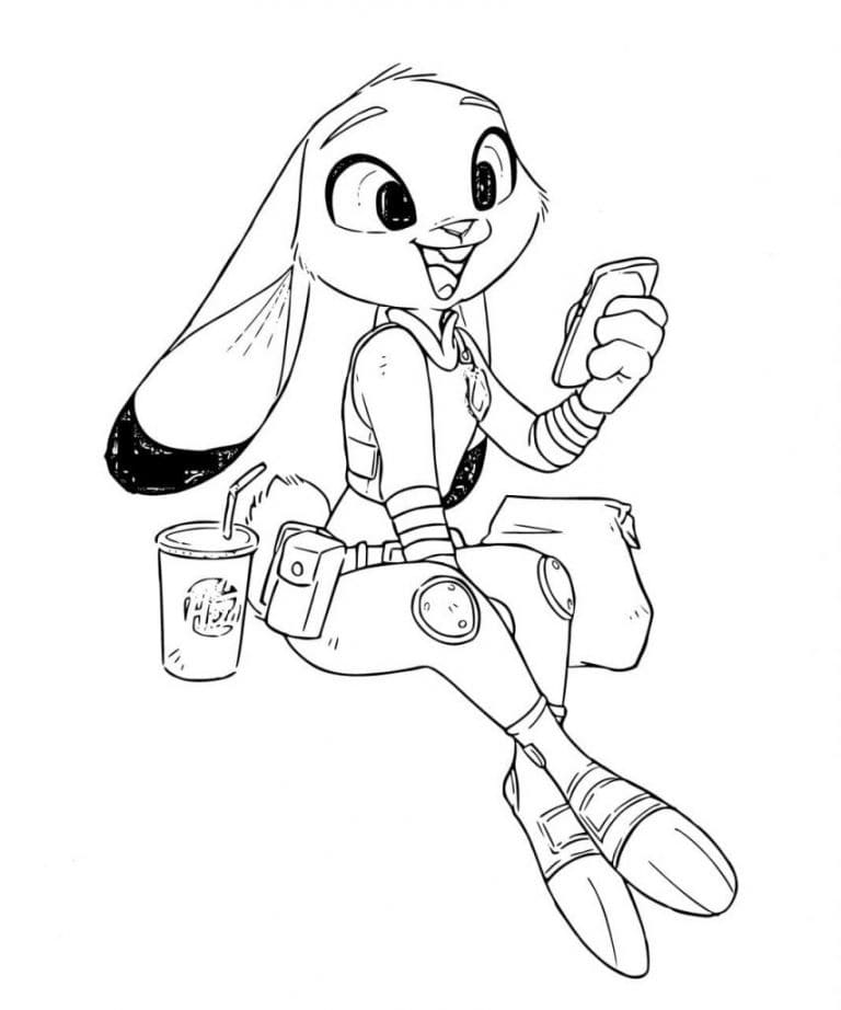 Søt Judy Hopps fargelegging