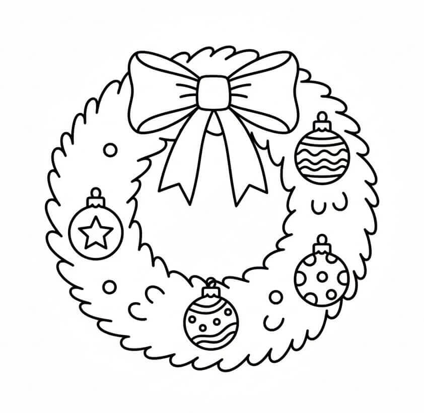 Julekrans Fargelegging