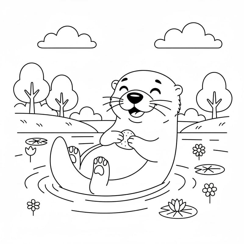 Søt Oter fargelegging