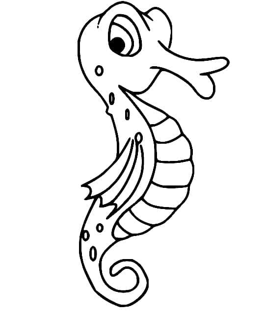 Søt Sjøhest fargelegging