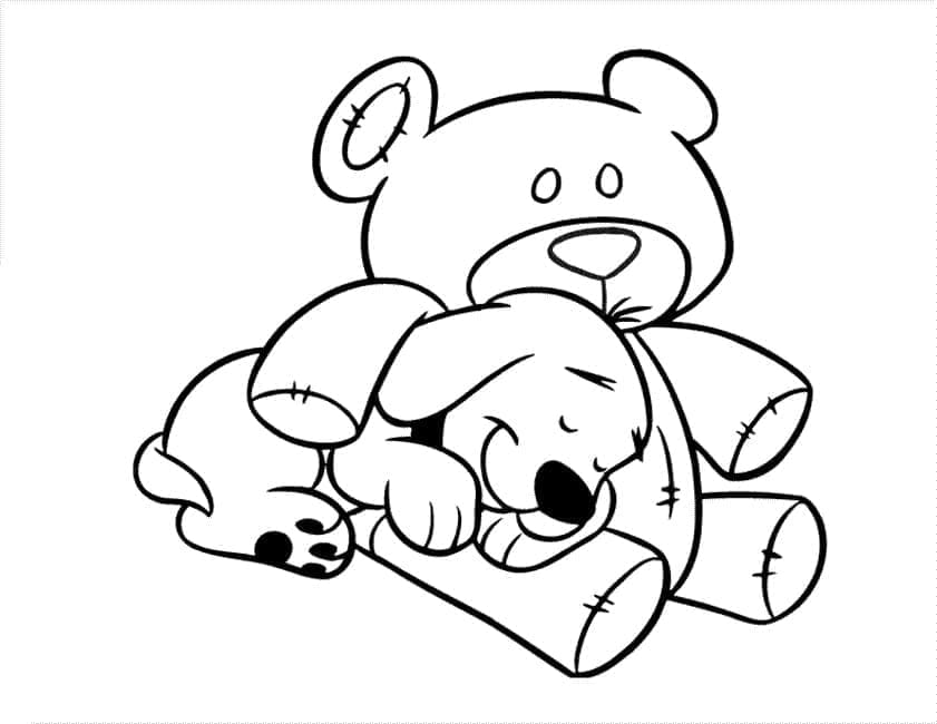 Søt Sovende Clifford fargelegging