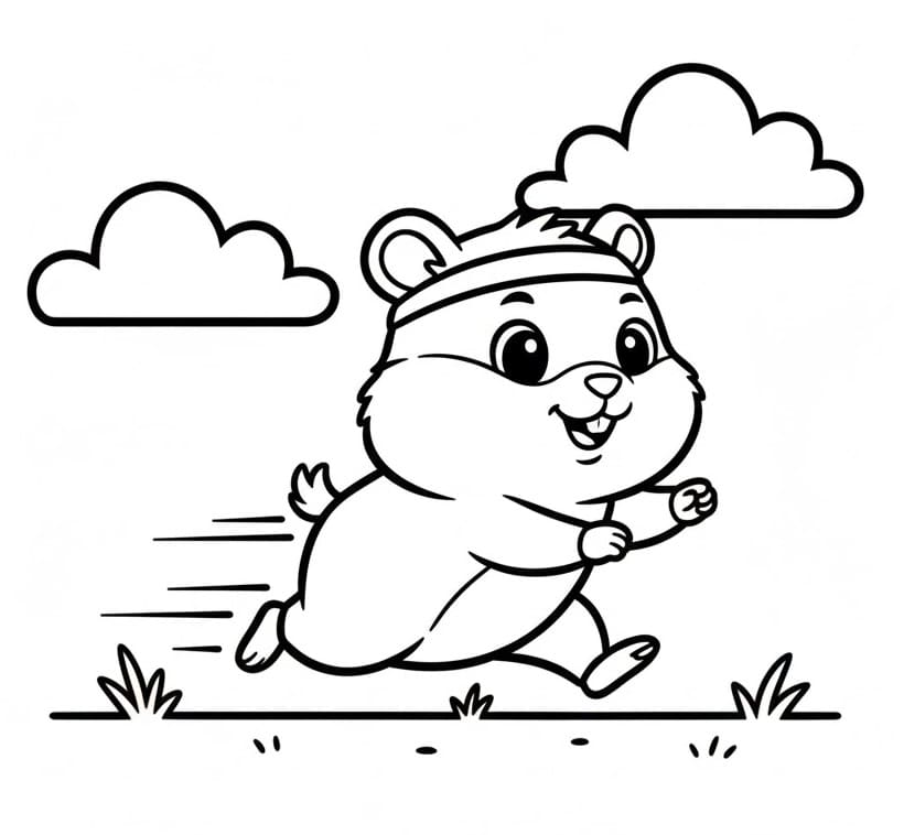 Søt Tegneserie Hamster fargelegging