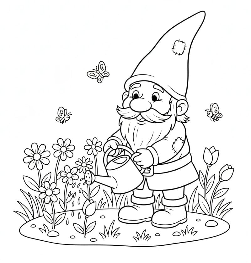 Søt gnom fargelegging