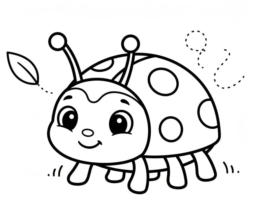 Søt marihøne fargelegging