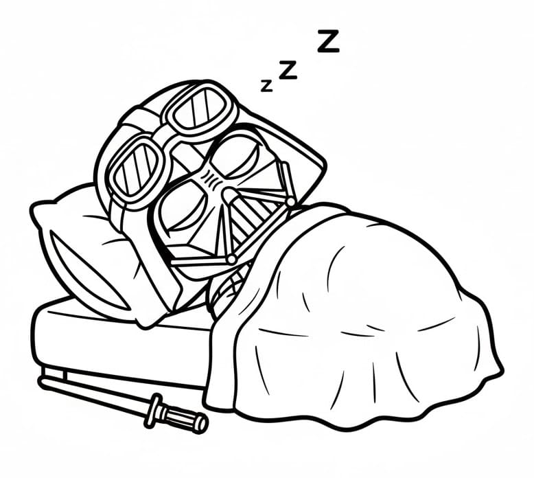 Sovende Darth Vader fargelegging