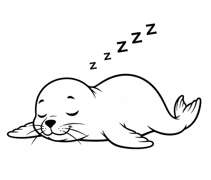 Sovende Sjøløve fargelegging